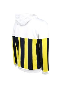 Resim Fenerium Fenerbahçe Erkek Trıbun Çubuklu Sweat Beyaz - Sarı 