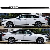 Resim Sones Adet/takım D-608 Şerit Desenli Araba Modifiye Dekoratif Etiket Siyah 
