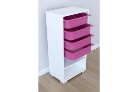 Resim Remaks 4 Sepetli Oyuncak Dolabı Çok Amaçlı Dolap - Pembe 