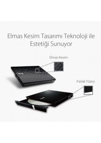 Resim Asus Dvd Sdrw-08d2s-u Lıte Slım Usb 2.0 Siyah 