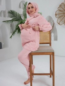 Resim Lolly Babies Vintage Lohusa Takımı - Stylish Postpartum Loungewear - XL 