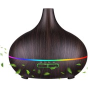 Resim RECHAN 550 ml Aroma Difüzörü Buhar Ultrasonik 7 Renk Led Işıklı Aromatik Oda Kokusu Hava Nemlendirici 