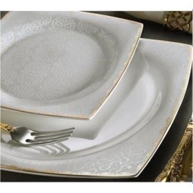 Resim Aryıldız Bone Square Porselen 60 Parça Yemek Takımı Ar31018 