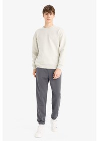 Resim Defacto Boxy Fit Bisiklet Yaka Baskılı Sweatshirt X8282az25aubg672 Bej 