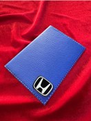 Resim ATTA PAZARLAMA Deri kabartmalı mavi honda markalı ruhsatlık, ruhsat kabı, ruhsat kılıfı, ruhsat cüzdanı 