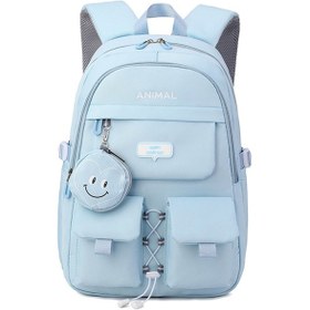 Resim Teltree Nylon Hafif Üniversite Öğrencisi Çanta, Vintage Strap Tasarımı, Omuz Baskısını Azaltan, Çift Yan Cep Ve Düzenleyici Bölmeli Kadın Sırt Çantası Çok Renkli 