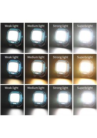 Resim Powermaster Mx-w891 4000k - 7000k - Kırmızı 3 Cob Ledli 30 Watt Çok Fonksiyonlu Çalışma Lambası Powerbank 