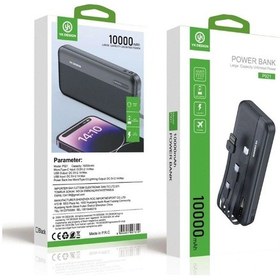 Resim Buffer 10000 Mah Micro Type-c Usb Lightning 4 Kablolu Hızlı Kablosuz Şarj Powerbank Çok Renkli 