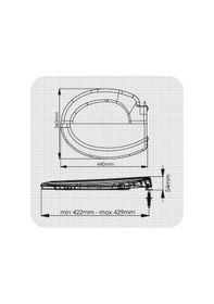 Resim Rona Parlak Bordo Tisa ThermoPlast Standart Klozet Kapağı (Alttan Monte) 8691580034473 