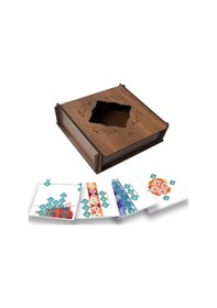 Resim Pıtrak 4'lü Seramik Bardak Altlığı Çok Renkli 