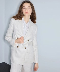 Resim Ekru Vatkalı Keten Blazer Is1260106029030 | Ipekyol - STD / 38 