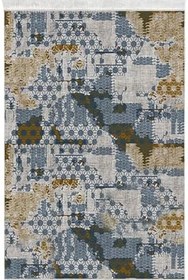 Resim Kaymaz Taban Djt Banyo Halı Star Pamuk Saçaklı Modern M5015 M5015P1-9, Mavi, 80 x 150 