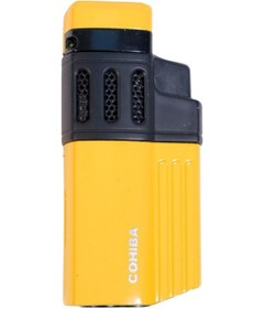 Resim Cohiba 4 Torch Pürmüz Delicili Sarı Siyah Metal Puro Çakmağı 