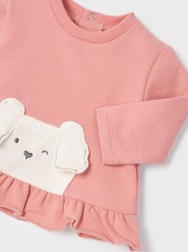 Resim Yendogan Kız Bebek Pullover Dolgulu Pantolon 2 Li Set 2506 - PEMBE / 0-1 ay 