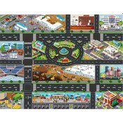 Resim Sunshine022 Popüler Şehir Trafiği Oyun Halısı 130x100cm Su Geçirmez Epidemiye Dayanıklı 