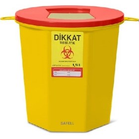 Resim Safell Tıbbi Atık Kovası 1.3 Litre 25 Adet - Tıbbi Atık Kutusu 