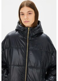 Resim Nike Terma Fit Synthetic Fill Loose Fit Classic Puffer Shine Kadın Bol Kesim Şişme Mont Siyah Siyah 