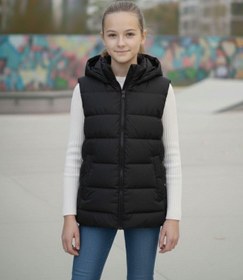 Resim Zaziko Kids Kız Çocuk Kapüşonlu Şişme Yelek 