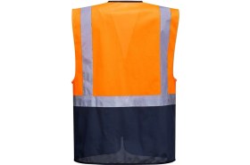 Resim Portwest C 476 Reflektörlü Mühendis Yeleği (Turuncu/lacivert) 