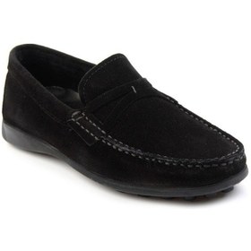 Resim Bambi Siyah Leather Erkek Loafer Ayakkabı E01557255502 Siyah 