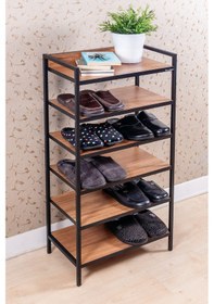 Resim 6 Raflı Ayakkabılık Metal-Ahşap Çok Amaçlı Raf Diğer 