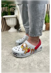 Resim Günlük Anne Kız Terlik Sabo Hemşire Doktor Aşçı Sandalet Desenli Taban Crocs Crf-8246 Bunny 