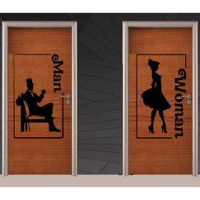 Resim Genel Markalar Man-women Tuvalet- Wc Kapı Özel Yeni Sticker 