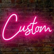 Resim Özel Neon İşareti "Özel" - Ayarlanabilir Parlaklık, USB Güçlü Yatak Odası, Oyun Odası, Bar, Salon ve Daha Fazlası için Duvar Sanatı - Düğünler, Doğum Günleri, Noel Hediyeleri, Duvar Dekoru için Özel LED Işık Dekoru 