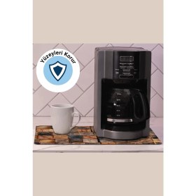 Resim Valerine Life Kahve Makinesi Matı Sıvı Geçirmez Kaymaz Yıkanır Çaycı Çay Espresso Makinesi Pad 35X45CM 27250203 