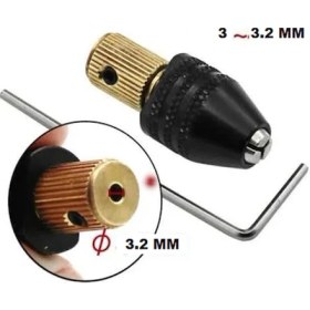Resim Yu-Su Tools Mini Mandren 3.2 mm Mil Giriş Yeri ile Dayanıklı ve Taşınabilir Hobi Aracı 