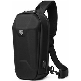 Resim Ozuko 9321 Outdoor Usb Şarj Portlu Crossbody Göğüs Çantası Siyah 