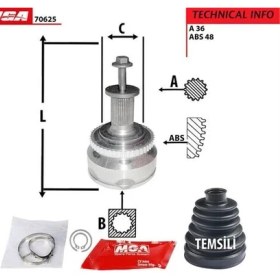 Resim Mga 70625 Aks Kafası Diş Volvo S80 2.0 33 Diş 36002898 
