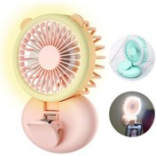 Resim El Tipi Vantilatör, Taşınabilir Elektrikli Vantilatör, Şarj Edilebilir Pil Pembe, 