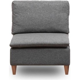 Resim Lungo Tekli Kolsuz Modül - Gri Keten Gri 