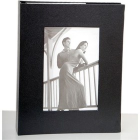 Resim 10 x 15 CM 200'lük Deri Pencereli Fotoğraf Albümü 