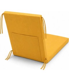 Resim Abt Cepli Cırt Cırtlı Şezlong Minderi 5 cm Kalın Süngerli Sarı Şezlong Minderi 50X180 cm 