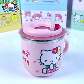 Resim Sevimli Kedi 270ml Çift Duvarlı İzoleli Bardak ile - Dayanıklı 304 Paslanmaz Çelik, Yanma Korumalı Tasarım, Ev, Seyahat ve Termal İçecekler için Mükemmel, Seyahat İçecekleri | Karakter Temalı Bardak | Dayanıklı İçecekler 