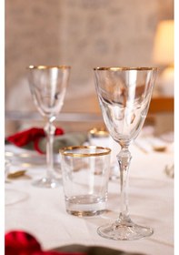 Resim Rakle Pure Altın Yaldızlı 4'lü Kadeh Seti 255 Cc Renkli 