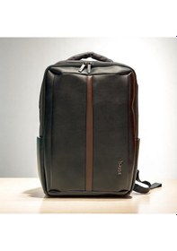 Resim Laptop Gözlü Deri Görünümlü İnce Tasarımlı Sırt Çantası Baggaj S24115 Siyah 