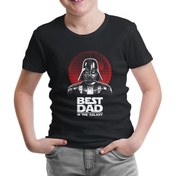 Resim Lord T-Shirt LordT-Shirt Star Wars - Best Dad Siyah Çocuk Tshirt 