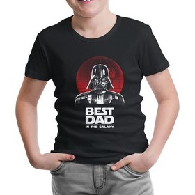 Resim Lord T-Shirt LordT-Shirt Star Wars - Best Dad Siyah Çocuk Tshirt 