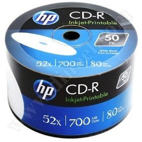 Resim Hp CD-R 700MB-80min Printable 50li Shrink 