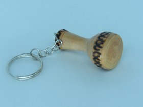Resim Wooden Keychain Darbuka Doumbek Tabla Anahtarlik 