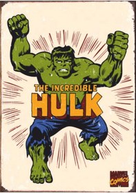 Resim The Incredible Hulk Marvel Temalı Ahşap Retro Poster Tablo 