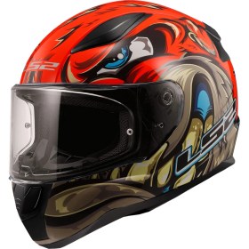 Resim Ls2 Rapıd 2 Spox Kırmızı-Gri Fullface Motosiklet Kaskı 