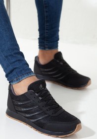 Resim Rona Gifts Erkek Siyah Cool Comfort Günlük Düz Yumuşak Taban Casual Şık Lüks Sneaker Spor Ayakkabı 