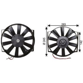 Resim Üniversal Aksiyel Fan Motoru Düz Pervane 12 Volt 10 Inc Üfleyici 