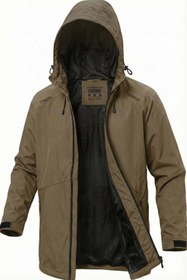 Resim Ghassy Co Erkek Bej Rüzgarlık/Yağmurluk Outdoor Omuz Detaylı Mevsimlik Spor Ceket 