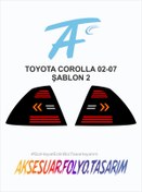 Resim aksesuar folyo tasarım Toyota Corolla 2002-2007 Stop Folyo 