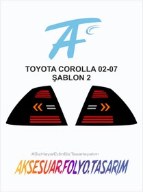 Resim aksesuar folyo tasarım Toyota Corolla 2002-2007 Stop Folyo 
